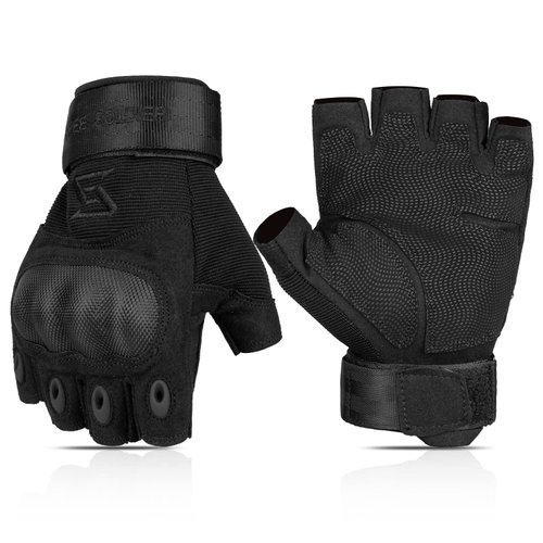 FREE SOLDIER Fingerless Motorcycle Gloves for Men Half Finger Gloves for Airsoft Shooting Cycling Hunting Hiking Paintball Camping Climbing Outdoor Work
