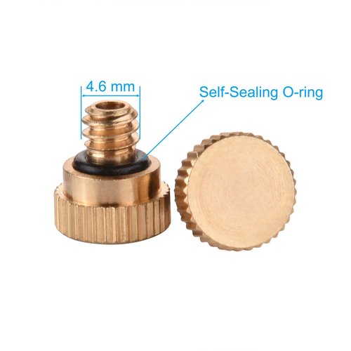 Bluecell World BCP 10PCS 10/24 Screw Thread Brass Misting Nozzle Plug for Outdoor Cooling System