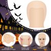 Morcheiong 2/4/8 Pieces Bald Cap for Halloween Costumes Makeup Latex Bald Head Wig Caps Bald Cosplay for Adults Women (Classic Style, 2)