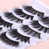 False Eyelashes Fluffy Wispy Big Eyelashes 3D Faux Mink Lashes Thick Volume Long Soft Dramatic Strip Eye Lashes 5 Pairs