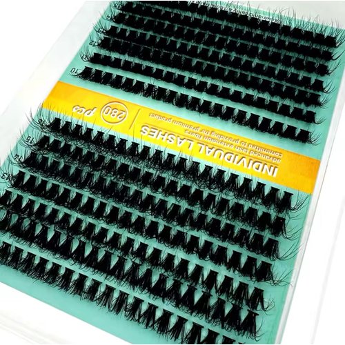 Thick Eyelash Clusters D Curl Wispy Individual Lashes Cluster Eyelash Extensions 280pcs False Mink Eyelashes DIY 5D Fluffy Lash
