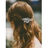 Unicra Silver Bride Wedding Hair Comb Bridal Flower Headpiece Sparkly Rhinestone Hair Accessorie for Women and Girls