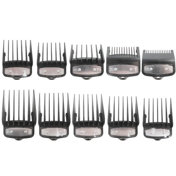 10Pack Professional 1/16" to 1" Cutting Guide With Metal Secure Clip Fits for All Wahl Clippers/Trimmers by BLUE ELF