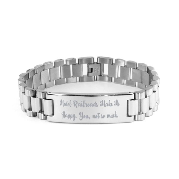 Beautiful Model Railroads Ladder Bracelet, Model Railroads Make Me Happy. You, not so, Nice Gifts for Friends, Birthday Gifts, Model Trains, Train Set, Toy Train, Train Set, Electric Train Set, HO