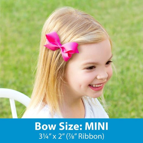 Divine Creations Girls' Collegiate Themed Game Day Logo Print Hair Bow by Wee Ones on a WeeStay Clip, Classic Grosgrain, Mini, Alabama