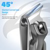 2024 New Nail Clipper with Catcher & Slant Curved Blade Nail Clipper - Upgrade Ingrown Nail Clipper for Thick Toenails, Mess Free No Splash Self Collecting Fingernail Clippers w Catching