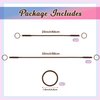 ARefugen 2 Pack 25"/35" Strong Hair Ties and 20Pcs Elastics Hair Ties for Long Thick Hair, Elastics 4mm Hair Tie Scrunchies Ponytail Holders Hair Accessories for Water Wind Sports (Brown)