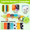 Baby Sensory Toy 0-6 Month Music Animal Stuffed Plush Caterpillar Toy for Infant 0-3-6 Month Tummy Time with Baby Mirror Crinkle Rattle for 6-12 Month Texture Toy for Newborn Boys Girls Birthday Gifts