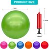 GCQJOQ 6 Pcs 9 Inch Inflatable Bouncy Balls with Hand Air Pump for Indoor Outdoor Play Balls (Green)