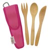 TO GO WARE Kid's Bamboo Utensil Set Melon Pink, 1 EA