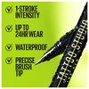 Maybelline Tattoo Studio Ink Pen Eyeliner, Waterproof & Smudge Resistant Liner, Up to 24 Hours Eye Makeup Wear, Jet Black, 1 Count
