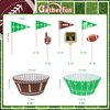Football Party Supplies: 96-Count Football Cupcake Liners & 96pcs Cupcake Toppe -Game Day, Birthday, and Tailgate Parties - Premium Football Cake Decorations - Football Party Favors