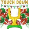 Football Party Supplies Kit - Touchdown Letter Balloons, Goal Post & Football Shaped Foil Balloons, Round 'Touchdown!' Foil Balloons, and Banner for Birthday, Game day, Tailgate Party Decorations