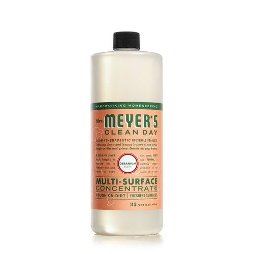 Mrs. Meyer's Multi-Surface Cleaner Concentrate, Use to Clean Floors, Tile, Counters, Geranium, 32 fl. Oz