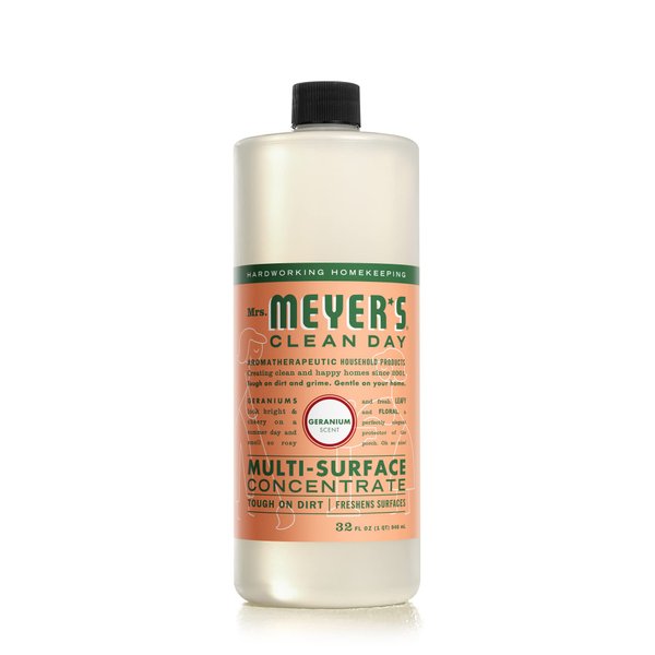 Mrs. Meyer's Multi-Surface Cleaner Concentrate, Use to Clean Floors, Tile, Counters, Geranium, 32 fl. Oz