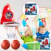 Aooess Basketball Hoop Indoor Toys for Kids 3 4 5 Boys: Toddler Basketball Hoop Indoor Wall Mount Basketball Hoop Suction Cup Basketball Hoop Toys for 3 Year Old Boy Gifts for 3-8 Year Old Boys, Red