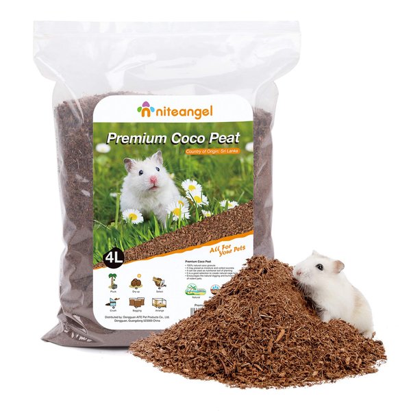 Niteangel Natural Coco/Cork Hamster Bedding Pet Litter for Dwarf Syrian Hamsters, Gerbils, mices, Degus or Other Small Animal