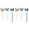 LUOZZY 6 Pcs Butterflies Cat Teaser Attachments Cat Wand Refills Teaser Cat Toy Replacements Interactive Cat Wand Toys
