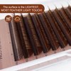 HAICHER Brown Lash Extensions 03 05 07 C D Curl 8-16mm Mixed, Colored Lash Trays for Eyelash Extension (Medium Brown, 0.05 D 8-16mm)