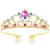 TOBATOBA Princess Crown Rapunzel Crown Rapunzel Tiara Princess Tiara Dress-up Crown Headband Halloween Birthday Wedding Hair Accessories