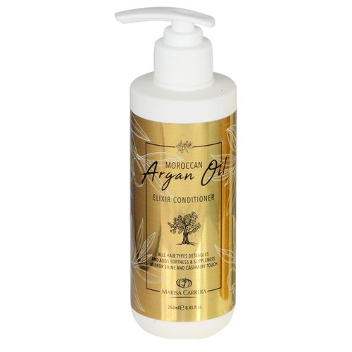 Marisa Carrera Moroccan Argan Oil Elixir Conditioner. Best Hair Conditioner for Damaged, Curly, Frizzy or Dry Hair.Safe for Color and Keratin Treated Hair.250 ml/ 8.45 fl.oz.