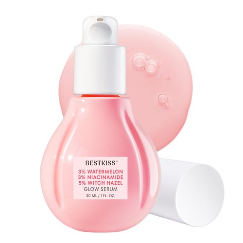 Bestkiss Watermelon Niacinamide Glow Serum: Hydrating Skincare &amp; Illuminating Makeup Primer for R...