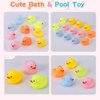 50 Pcs Multicolor Mini Rubber Duck Bath Toy ,Squeak and Float Colored Small Ducks in Bulk Baby Sower Ducks ,Birthday Gifts Classroom Incentives Summer Beach and Pool Activity