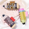 HIFANMM 3pcs Pencil Hair Claw Clips for Women Back to School Hair Accessories Sunflower Leopard Stripe Pen Hair Clips Students Teachers Non Slip Hairpins for Thick Thin Hair School Opens Season Decor