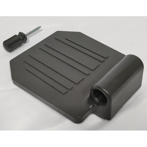 Universal Footplate for The Wheelchair, Transport Chair Footrest, Elevating Leg Rests, Replacement Parts, Mounting Hole 7/8",Striped Surface,Additional Installation Tools (1Ea, Black)