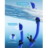 Snorkeling Gear for Adults, Kwambiri Dry-Top Snorkel Set, 183°Panoramic Wide View Diving Mask Breathing Freely Snorkel Mask for Snorkeling Scuba Diving Swimming Travel（Adults）