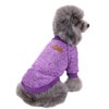 Jecikelon Pet Dog Clothes Dog Sweater Soft Thickening Warm Pup Dogs Shirt Winter Puppy Sweater for Dogs (Purple, S)