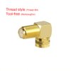 VCE 5-Pack 90 Degree Coaxial Connector, Right Angle F-Type RG6 Male to Female Adapter Gold Plated