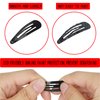 SAMJANE 60 Pack Black 2 Inch Barrettes Women Metal Snap Hair Clips For Girls Kids Teens Hair Accessories