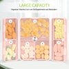 FYY Daily Pill Organizer, 7 Compartments Portable Travel Pill Case [Folding Design]Pill Box for Purse Pocket to Hold Vitamins,Cod Liver Oil,Supplements and Medication-Pink
