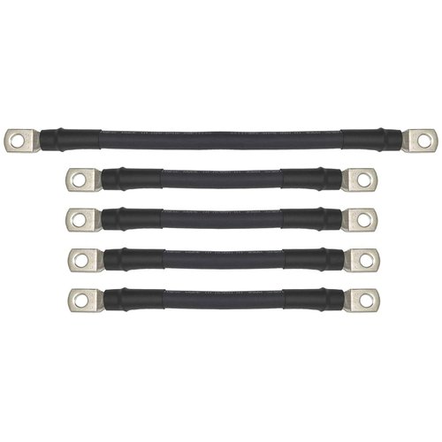 Aftermarket 4 Gauge Golf Cart Battery Cables Fits EZGO TXT PDS Medalist 36V 36 Volt Golf Carts (Battery Bank Wiring Cables Only) 5 Piece Set 1994 and Up