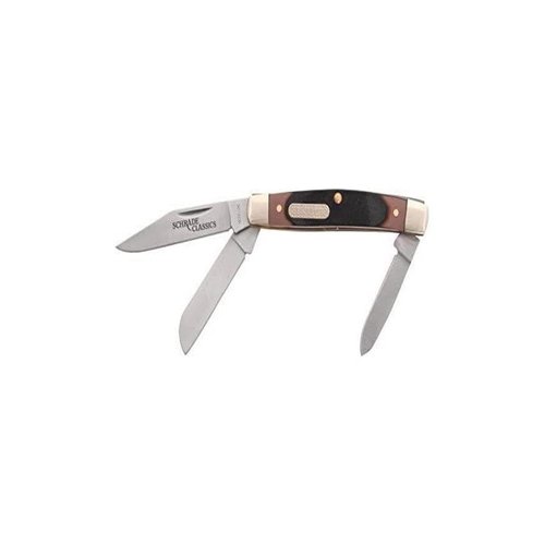Old Timer 34OT Middleman 5.7in S.S. Traditional Folding Knife with 2.4in Clip Point Blade and Sawcut Handle for Outdoor, Hunting, Camping and EDC
