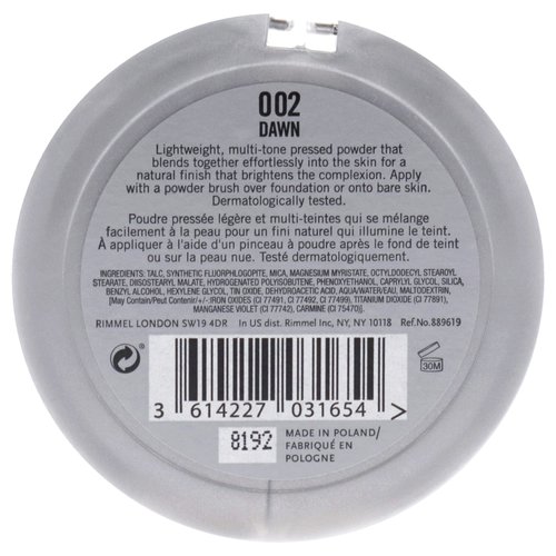 Rimmel LONDON Lasting Finish Breathable Finishing Powder, 002 Dawn, 0.28 Ounce