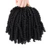 Bob Spring Twist 6 Inch Cute Spring Twists Crochet Braids Short Passion Twist Hair Pre-twisted Fluffy Twist Bomb Twist Handmade Twist Hair Extensions (6Packs, 1B#)