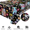 WOXIN 3 Pack 90’s Party Tablecloth, Back to 90s Hip Hop Party Birthday Table Cover for 1990s Theme Party Decorations Supplies