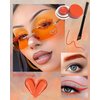 LYSdefeu Waterproof Orange Matte Gel Eyeliner & Eyebrow Pen, 12 Color Options, Creamy Texture, Long Lasting, Safe Ingredients