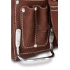 AWP 10-Pocket Suede Tool Pouch | Durable General Construction Leather Tool Pouch | Brown