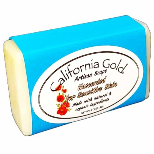 California Gold Artisan Soaps- Unscented Bar Soap-1 Bar (4 Ounces)