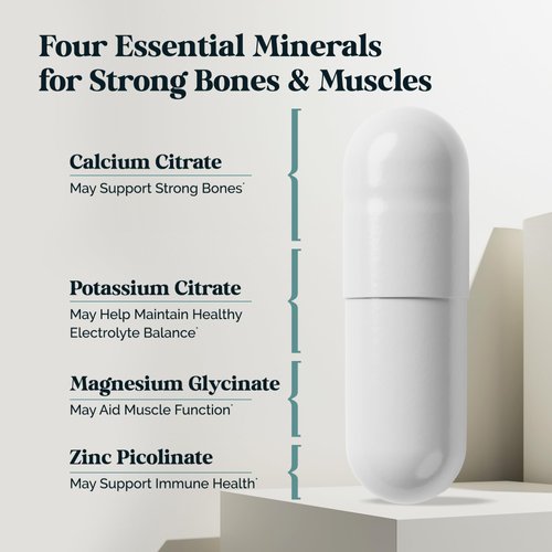 Lavi MD Potassium Magnesium Zinc Calcium Supplement – Premium Support for Bone & Muscle Health – Promotes Optimal Calcium Absorption – Magnesium Potassium Zinc Aspartate – 120 Capsules