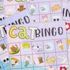 36 Pack Cat Themed Bingo Cards for Girls Birthday Party, Pet Kitten Themed Game with Caller Chips (5x7 in)