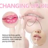 Color Changing Lip Oil - Moisturizing Lip Glow Oil and Color Changing Lip Gloss for All Skin Tones