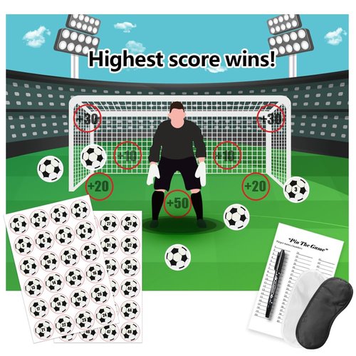TYHJOY Soccer Birthday Party Games, Pin The Soccer on The Goal Kids Party Games for Boys Football Soccer Birthday Party Decorations Favors Supplies Classroom Activities for Boy