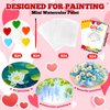 Moinchore 72 Pcs Valentines Day Gifts Includes 24 Valentine's Day Cards 24 Watercolor Paint 24 Seal Bags Funny Exchange Gifts Valentines Party Favors(Round)