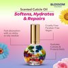 Blossom Hydrating, Moisturizing, Strengthening, Scented Cuticle Oil, Infused with Real Flowers, Made in USA, 0.92 fl. oz, Juicy Peach