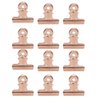 12 pieces C Curve Nail Extension Clips Nail Pinching Clips, Chip Clips Bag Clips Food Clips, Plastic Bulldog Clips Multi-function Nail Art Accessories for Shops, Office and Home Kitchen(Rose Gold)