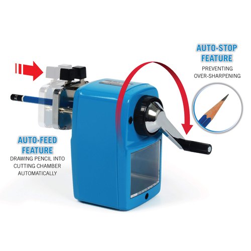 CARL Angel-5 Pencil Sharpener, Blue